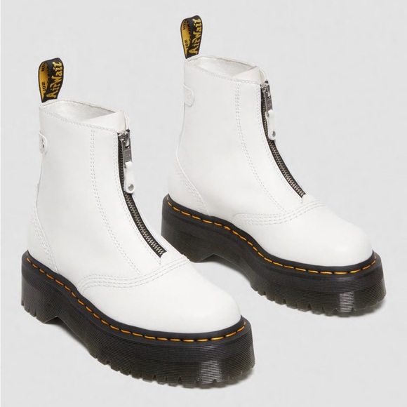 SALE Dr Martens Jetta Zipped Sendal Leather Platform Boots Size 8 - Picture 1 of 15
